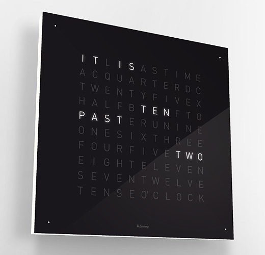 The very beautiful QLOCKTWO tells the time like a stuffy Brit The very beautiful QLOCKTWO tells the time like a stuffy Brit