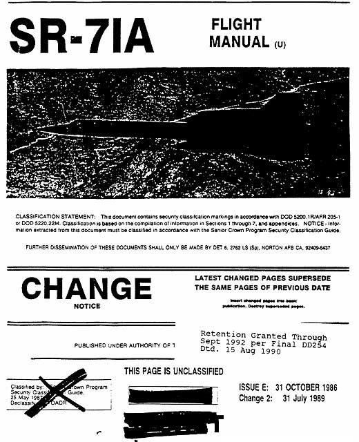 The SR-71 Flight Manual manual was declassified several years ago and is now in the public domain