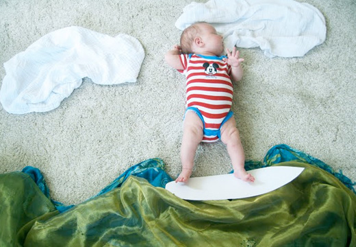 Baby Mila is surfing in her dream!