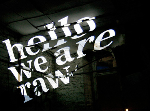 Beautiful projected type