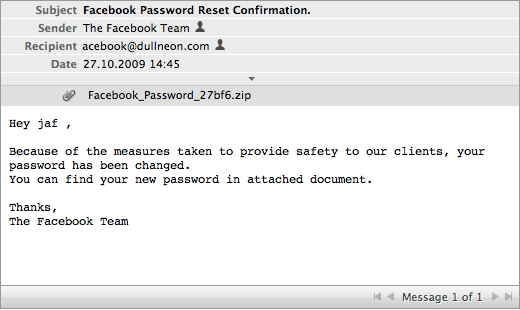 Facebook always think of their users' safety, which is why they must be securely sending passwords as an attachment Facebook always think of their users' safety, which is why they must be securely sending passwords as an attachment
