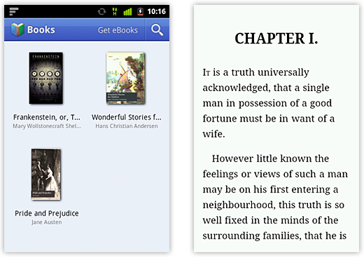 Google eBooks for Android