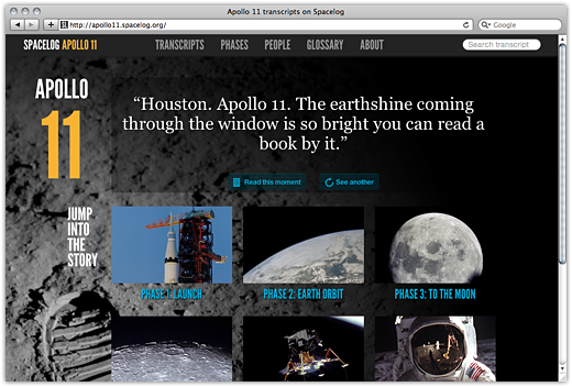 Spacelog is a beautifully built volunteer project to bring to life early manned space flight