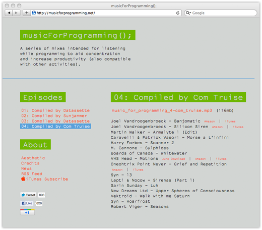 An instance of musicForConcentrating();