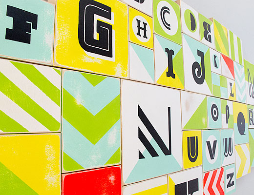 Jason Gomez of Turnstyle made some beautifully typographic nursery blocks for his kid