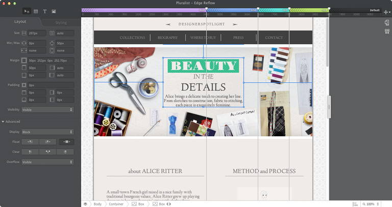 Creating responsive designs with Photoshop